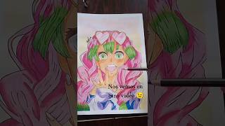 Drawing Mitsuri Kanroji 🖌️🎨 mitsurikanroji anime dibujo drawing draw art arte dibujoarte [upl. by Cirederf218]