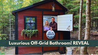 Turning a Garden Shed into an Off Grid Bathroom Interior and Reveal [upl. by Nawek]