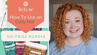 How To Use TréLuxe NoFrizz Define amp Shine Bundle on Curly Hair [upl. by Vonni538]