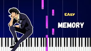 MEMORY Cowboy Bebop OST  Yoko Kanno  EASY piano tuto [upl. by Zebadiah]