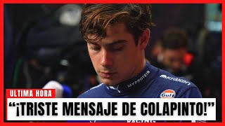 ¡IMPACTANTES DECLARACIONES DE FRANCO COLAPINTO POST GP DE BRASIL [upl. by Naillig356]