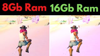 Fortnite 8GB Ram vs 16GB Ram Season 5 [upl. by Drawdesemaj]