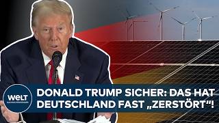 quotOBERSTER HASENSCHÜTZERquot TRUMP kritisiert deutsche Energiepolitik Windräder „zerstören“ Deutschland [upl. by Eiclek]