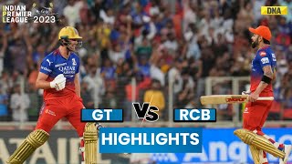 GT vs RCB Highlights Royal Challengers Bengaluru Beat Gujarat Titans By 9 Wickets I IPL 2024 [upl. by Baoj]