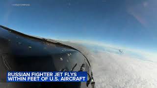 Russian jet comes within 50 feet of US fighter off coast of Alaska [upl. by Bogey975]