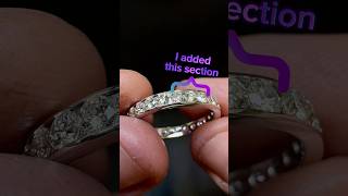 Sizing up and adding 3 diamonds to an eternity band [upl. by Nazler]