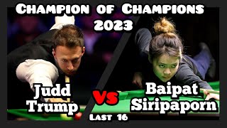 Judd Trump vs Baipat Siripaporn  Champion of Champions Snooker 2023  Last 16 [upl. by Birgitta]