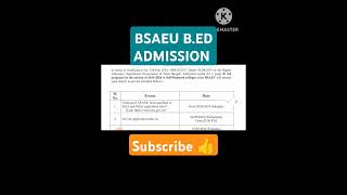 BED ADMISSION 20242026 BSAEUWBUTTEPA [upl. by Ollehto110]