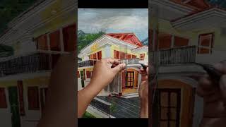 How to drawing a luxury house  Draw a Luxury House Easy StepbyStep Guide painting drawing [upl. by Ennovyahs]