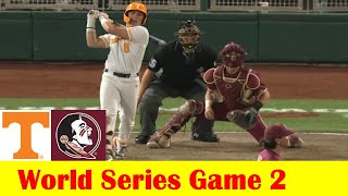 8 Florida State vs 1 Tennessee Baseball Highlights 2024 NCAA World Series Game 2 [upl. by Hnirt740]