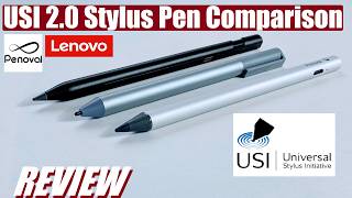 REVIEW USI 20 Active Stylus Pen Comparison  Penoval vs Lenovo USI Pen 2 vs HP  Differences [upl. by Friday]