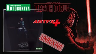 UNBOX DARTH MAUL detallada imagen de la marca KOTOBUKIYA STAR WARS [upl. by Annairt]