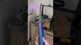 Impression 3D Katana imprimé Filament PLA Gsun3D silk rainbow Universe series LV3DFrancediy [upl. by Gilly803]