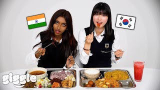 Korean vs Indian Teen SWAP THEIR SCHOOL LUNCH [upl. by Leind]