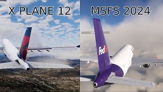 X Plane 12 vs MSFS 2024 flying experience and physics comparison [upl. by Melisent]