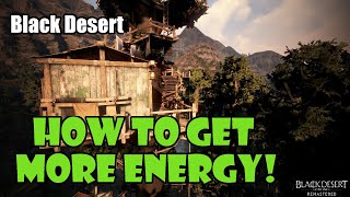 Black Desert How to Get More Energy  Guide  Walkthrough [upl. by Humble]