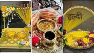 Creative Mehndi Plate Decoration Ideas  Mehandi Thaal Ideas [upl. by Winters703]