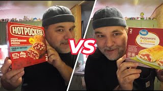 Hot Pockets Pepperoni Pizza vs Great Value Pepperoni amp Cheese review [upl. by Cleres]