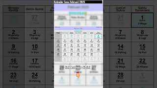 Kalender Jawa Februari 2025 [upl. by Aehcim]