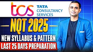 🔥TCS NQT OnCampus amp OffCampus New Syllabus amp 25 days Preparation Strategy🔥 [upl. by Teresita]