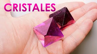 Crecimiento de cristales púrpuras  ¡Cómo hacer cristales de sal en casa [upl. by Hola]