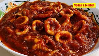 Cara Masak Sambal Tumis Sotong Sedap amp Lembut l Easy Squid Sambal Recipe l 叁峇苏东食谱 [upl. by Valer]