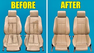 How To Restore Worn Out amp Cracked Leather Seats For Under 100 2 DIY Methods Anyone Can Do At Home [upl. by Redienhcs]