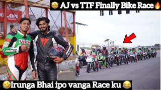 🤩Aj Vs TTF Finally Bike Race🔥 🤣Irunga Bhai Ipo vanga Race ku😂 Ajees  TTF [upl. by Atilrac]