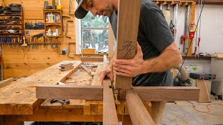 Building A Nakashima Inspired Dining Table in Texas Walnut Part 1 [upl. by Anaeirb]