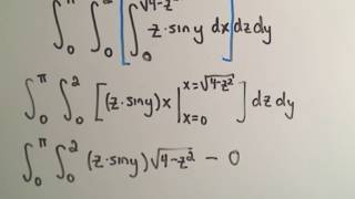 Evaluating a Triple Integral [upl. by Leva]