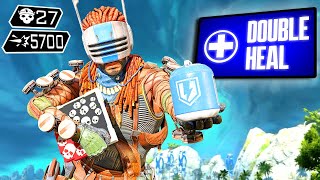 BUFFED MIRAGE 27 KILLS AND 5700 DAMAGE Apex Legends Gameplay [upl. by Aspasia]