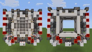 Tutorial how to build a super small 6x6 doublesided cave door in bedrock edition minecraft [upl. by Corrie745]