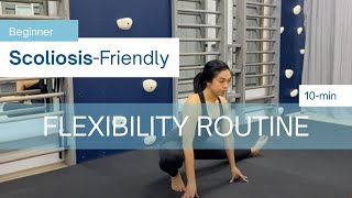 10Min ScoliosisFriendly Stretching amp Flexibility Routine BEGINNER [upl. by Seaver]