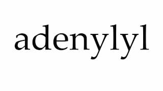 How to Pronounce adenylyl [upl. by Annalee]