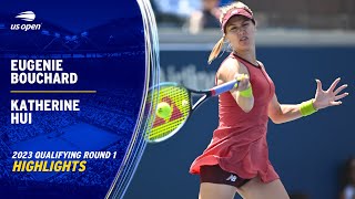 Eugenie Bouchard vs Katherine Hui Highlights  2023 US Open Qualifying Round 1 [upl. by Yelram]