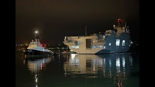 HMS Ocean arrives home after NATO and humanitarian relief operations [upl. by Ruddy148]