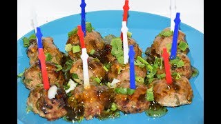 Apple Jalapeno Meatballs  Air Fryer Turkey Meatballs  T Fal Actifry [upl. by Martijn82]