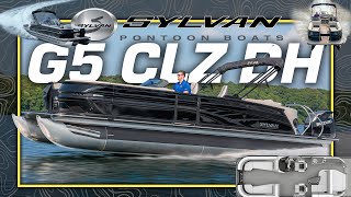 Sylvan Pontoons G5 CLZ DH TRITOON WalkThroughPerformance Test [upl. by Aihsenad]