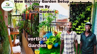 New Balcony Garden 🏡 with Vertical Garden Setup 😇A MustHave for Your Home 🏠amagarden8567 [upl. by Vasti861]