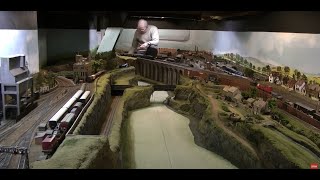 Incredible huge model railway layout in a basement [upl. by Carena]