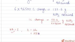 Potassium chlorate is prepared by electrolysis of KCl in basic solution as shown by following eq [upl. by Travis180]