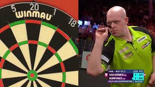 NINE DARTER Michael van Gerwen v Luke Humphries  2023 Players Championship Finals [upl. by Aimehs]