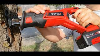 Einhell TEAP 18 Li Cordless Saber Saw ReviewPart 1using given blade [upl. by Adnimra]