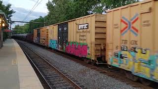 CSX X301 with two SD70MACs at Olney Pa [upl. by Nertie]