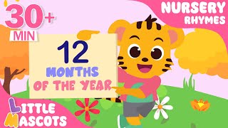 Months Of The Year  Learn Months Alphabets  more  Little Mascots Nursery Rhymes amp Kids Songs [upl. by Elsbeth]