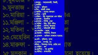 ম বা M দিয়ে মেয়েদের ইসলামিক নাম।M diye meyeder Islamic namshorts [upl. by Airebma907]