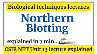 Northern blotting technique in Hindi  Northern blotting principle and animation [upl. by Lansing441]