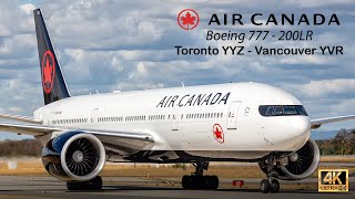 Air Canada Boeing 777200LR Toronto to Vancouver [upl. by Zirkle808]