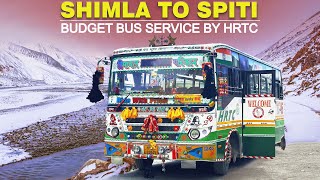 SHIMLA TO KAZA in HRTCs most beautiful bus  शिमला से काजा  Himbus [upl. by Ahsinrev]