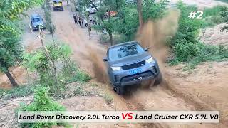 Off road Land Rover Discovery vs Land Cruiser 5 7 V8 vs GWM Cannon vs BJ40 [upl. by Thamos]